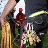 Verletzten Wanderer 300 Meter abgeseilt