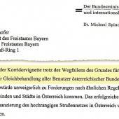 Spindelegger gegen Korridorvignette