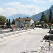 Arbeiten an Kreisverkehr in Nenzing vor Abschluss