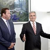 Schwarzenegger auf Besuch im Kanzleramt
