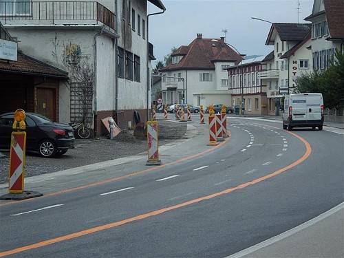 Die Arbeiten an der Wasserleitung werden als Chance zu Erhöung der Sicherheit der Radfahrer gesehen. cth