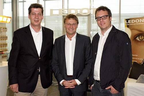 Gastgeber: Investor Thomas Lorünser (l.) mit Geschäftsleiter Detlef Mikulsky und Christian Gmeiner. Fotos: FRANC