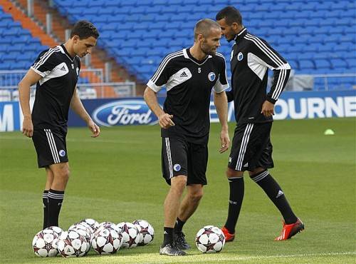 Georg Margreitter beim Training im Santiago Bernabeu. Foto: epa
