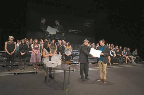 Im Rahmen eines Festakts im Kulturhaus wurden die akademischen Diplome verliehen. Foto: VN/Hartinger
