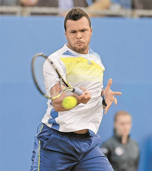 Jo-Wilfried Tsonga ist die Nummer eins in der Stadthalle. Foto: ap