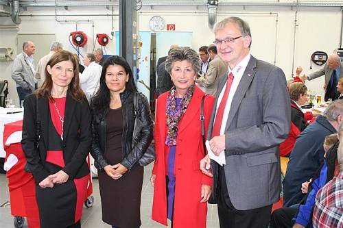 Monika Steurer, Vize-Bgm. Sandra Schoch, Bundesrätin Cornelia Michalke und ARBÖ-Präs. Peter Steurer.