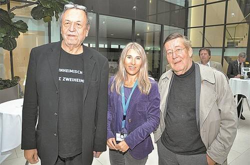 (V. l.) Ulrich „Gaul“ Gabriel, Angelika Rimmele (Hypo Landesbank) und Gottfried „Göpf“ Bechtold. Fotos: Privat