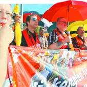 Gewerkschafter machten ihrem Ärger Luft