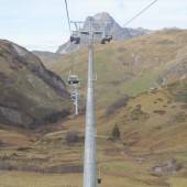 Skischaukel Auenfeldjet im Probebetrieb