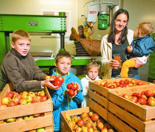 Gut kommt auch der Mähr’sche Apfelsaft an. Foto: VN/Hartinger