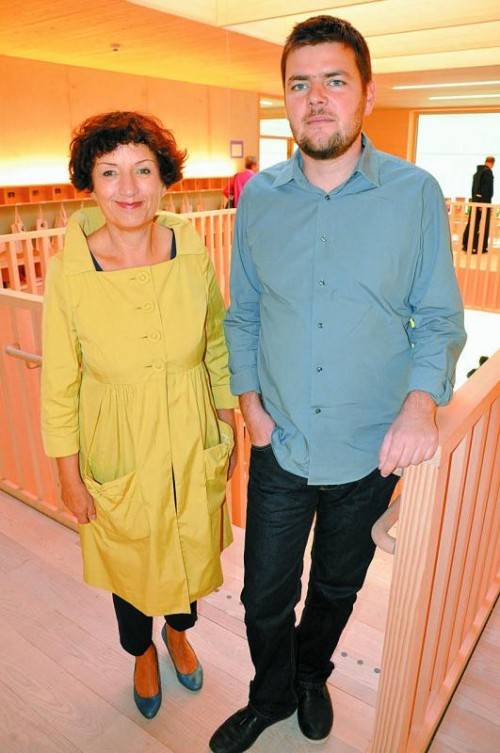 Künstlerin Monika Heiss mit Architekt Bernardo Bader. FOTOS: CM