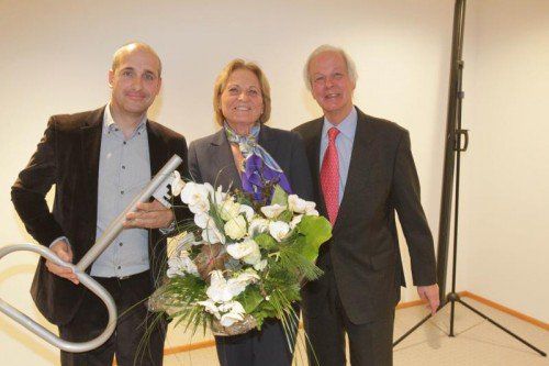 Architekt Philip Wohlfahrt mit Isolde Liebherr und Karl Weißkopf.