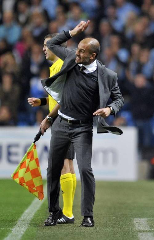 Bayern-Trainer Pep Guardiola überraschte mit seinen Aussagen. Foto: ap