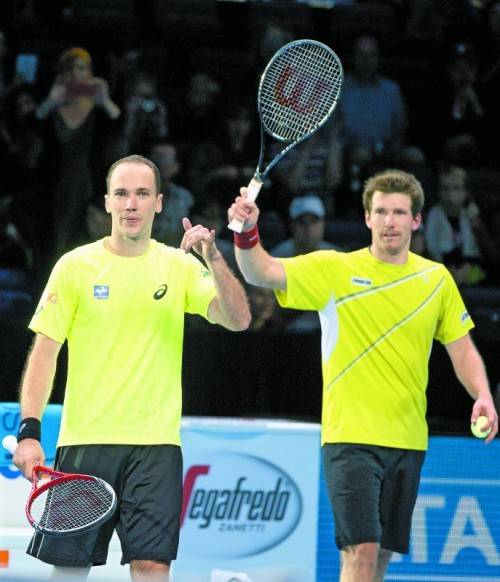 Bruno Soares und Alexander Peya stehen im Halbfinale, die Gegner werden heute ermittelt. Foto: ap