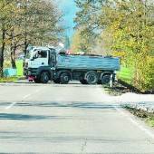 Bundesstraße blockiert