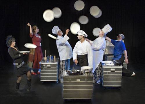 Die „Berliner Compagnie“ lädt mit der Klimawandel-Satire „So heiß gegessen wie gekocht“ zur Diskussion ein. foto: theater kosmos/BC