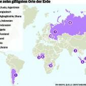 Studie enthüllt die zehn giftigsten Orte der Welt