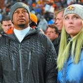 Vonn und Woods beim Football