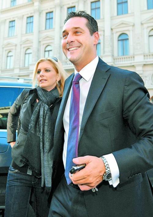 „Im Guten“ getrennt: Strache und Andrea Eigner. Foto: apa