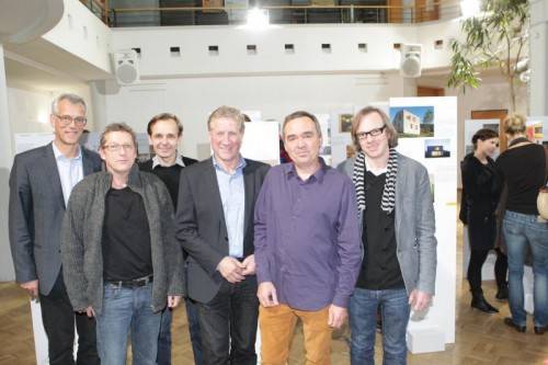 Josef Burtscher, Markus Thurnher, Josef Fink, Landesrat Erich Schwärzler, Juror Andi Götz und Preisträger Otto Brugger. Fotos: ame