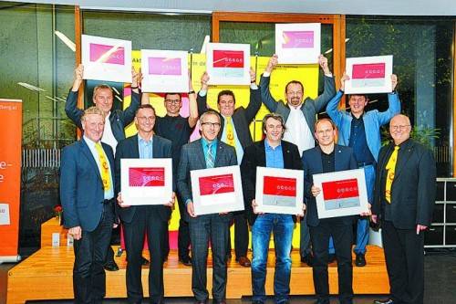 Landesrat Erich Schwärzler holte nicht das erste Mal Vorarlberger e5-Gemeinden vor den Vorhang. Foto: Micheli