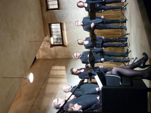„Natürlich Liebe“ hieß es gestern Abend, als das Ensemble „Ottava Rima“ gemeinsam mit der Schauspielerin Christiane Motter auftrat. Foto: VN/cd