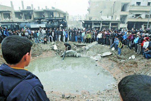 Zerstörung in Homs: Die Kämpfe in Syrien halten an. Bei der Friedenskonferenz im Jänner wird nach einer politischen Lösung gesucht. Foto: RTS