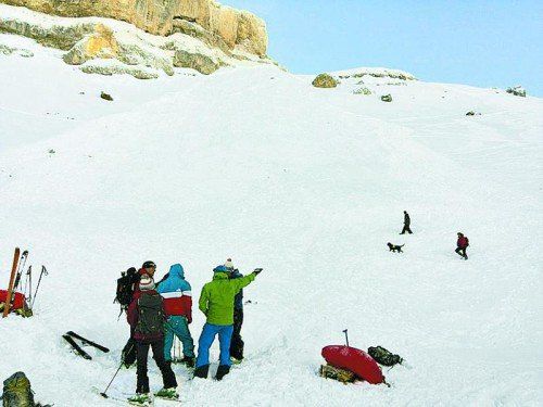 Die Verschüttetenstelle nahe des Hahnenköpfles beim Hohen Ifen im Kleinwalsertal. Foto: PI Kleinwalsertal