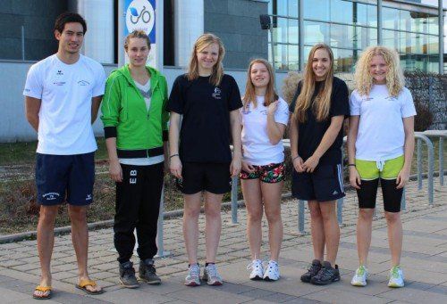 Die Vorarlberger bei den Titelkämpfen in Wiener Neustadt: (v.l.) Jürgen Bildstein, Emma Burtscher, Johanna Wimmer, Eileen Preissegger, Celina Lutter und Hannah Kubesch Foto: Verband