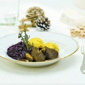 Rehragout mit Kartoffelknödel