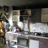 Flammen in der Küche
