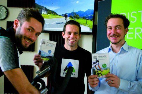 Setzten eine sportliche Idee um: Thomas Meyer, Mike Zech und David Böckle (v. l.). Foto: Rayou