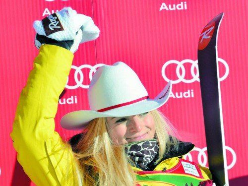 Freute sich über Saisonsieg Nummer vier: Lara Gut. Foto: ap