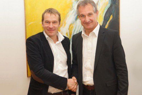 Neuer Stadtamtsdirektor Feurstein mit Bürgermeister Linhart.