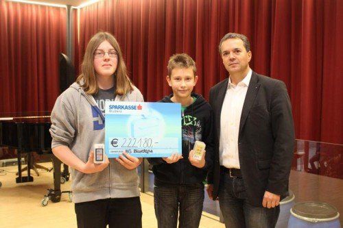 Stolze 2221,80 Euro wurden von den Schülern eingenommen.