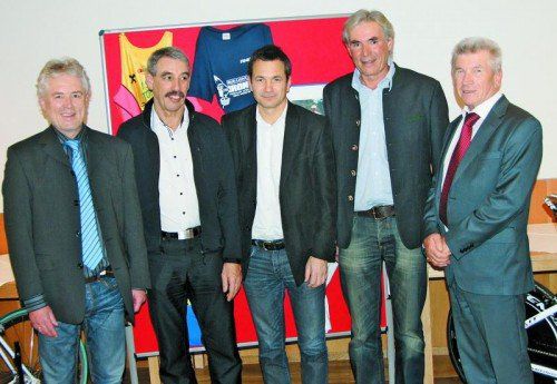 Thomas Bader, Helmut Berger, Michael Zangerl, Peter Steurer und Rudolf Boss. FOTOS: AKP