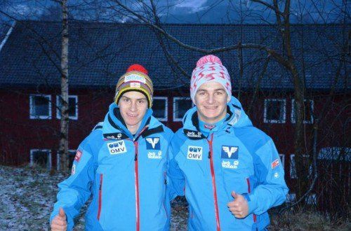 Die Springer Ulrich Wohlgenannt (l.) und Patrick Streitler. Fotos: ÖSV/gepa