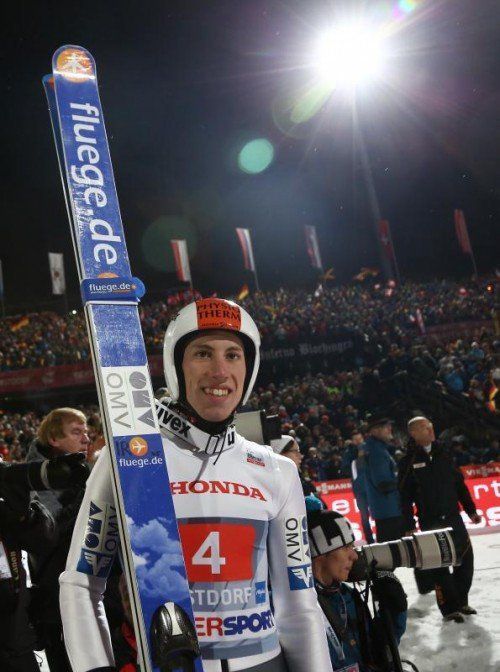 Wie im Märchen: In seinem erst fünften Weltcup-Auftritt schaffte Thomas Diethart den Sprung aufs Podest von Oberstdorf. Foto: gepa