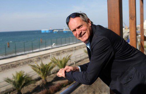 Blick vom Olympischen Dorf aufs Schwarze Meer: Peter Mennel fühlt sich in Sotschi sicher. Foto: Gepa