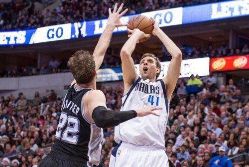 Dirk Nowitzki spielt seit der Saison 1999/00 in der NBA. Foto: epa