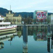 Das Kunsthaus verändert von Zeit zu Zeit sein Aussehen und damit auch die Ansicht von Bregenz