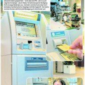 Wie die Geldscheine aus dem Automaten kommen