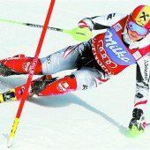 Hirscher in Wengen Dritter