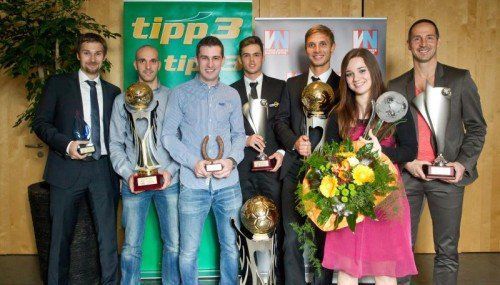 Glückliche Gewinner anlässlich der Fußball-Gala 2014. Die neuen Preisträger gibt es am 16. Jänner 2015. Steurer