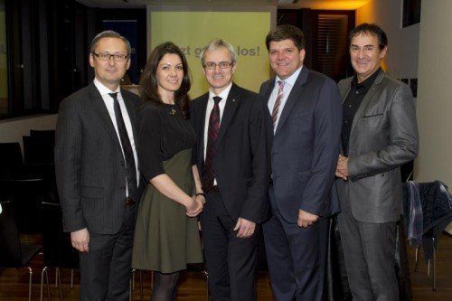 Gerhard Hamel, Petra Stieger, Helmut Winkler, Stephan Kaar u. Roman Szeliga (v. l.).