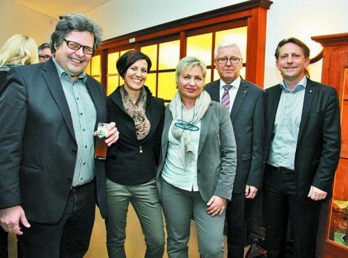 Inside-Team: Fritz Schenk, Heidi Mark, Irmgard Huber, Bernhard Gobber, sowie Rudi Präg (v. l.). Fotos: L. Feider