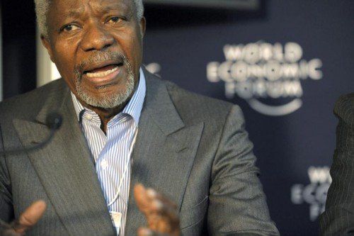 Kofi Annan: „Migration ist nicht zu stoppen“.  Foto: EPA/Gillieron  