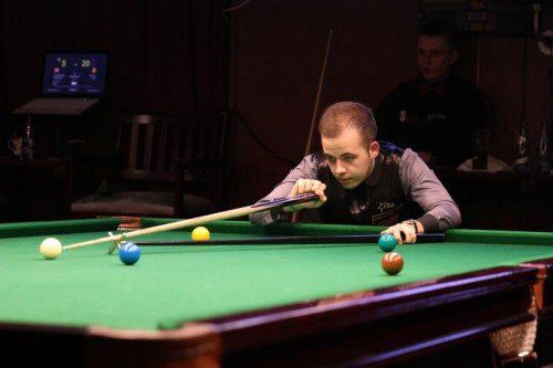 2014-Sieger Luca Brecel hält mit 95 Punkten in Serie aktuell den High Break der 2015-Auflage. Foto: schwämmle