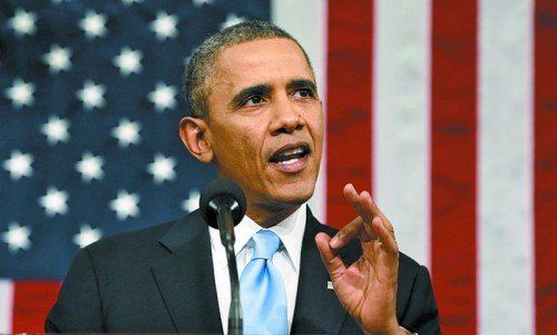 Obama setzte bei seiner Ansprache auf bekannte Themen. AP