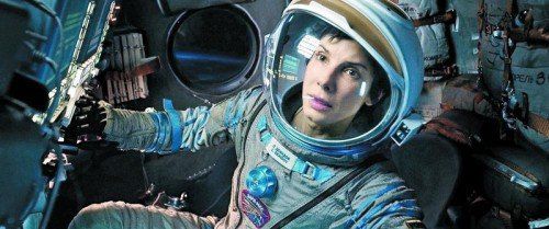 Sandra Bullock in einer Szene von "Gravity". Fotos: AP